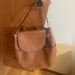 Cuyana leather backpack in Carmel